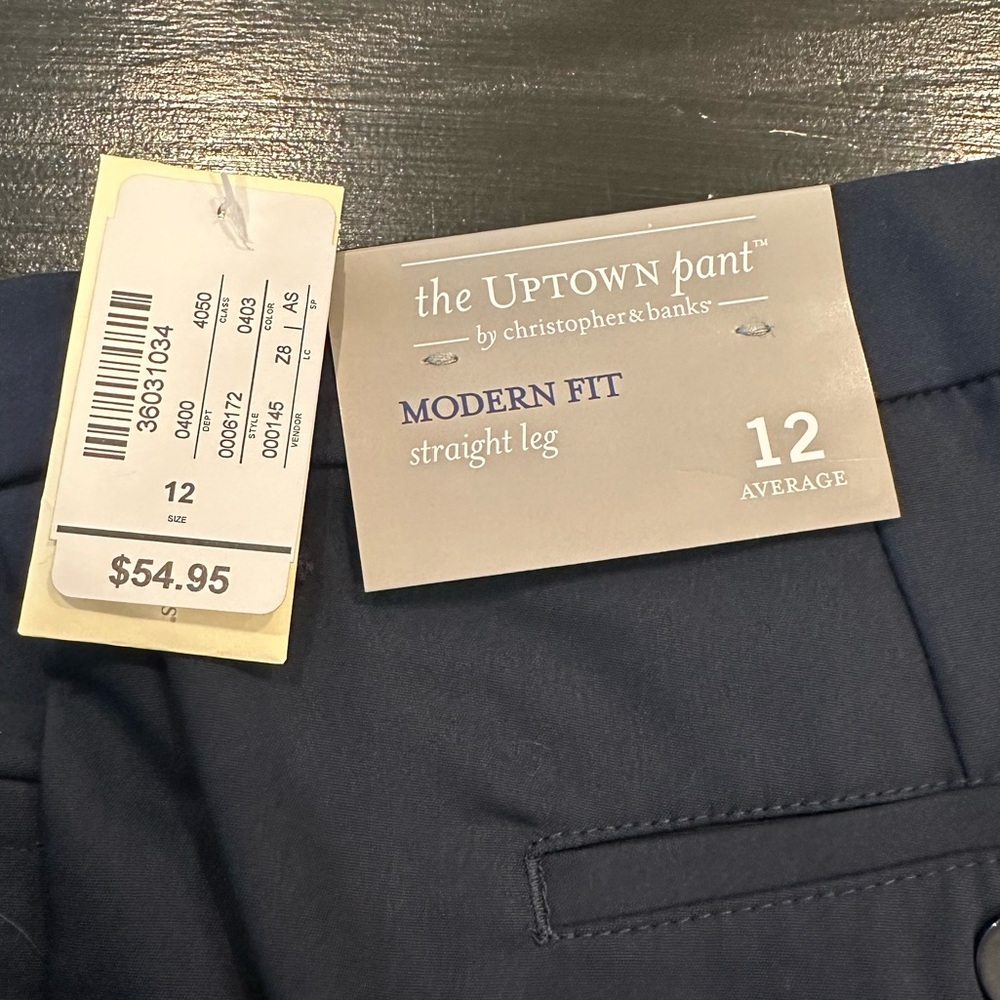 Christopher & Banks uptown pant navy size 12